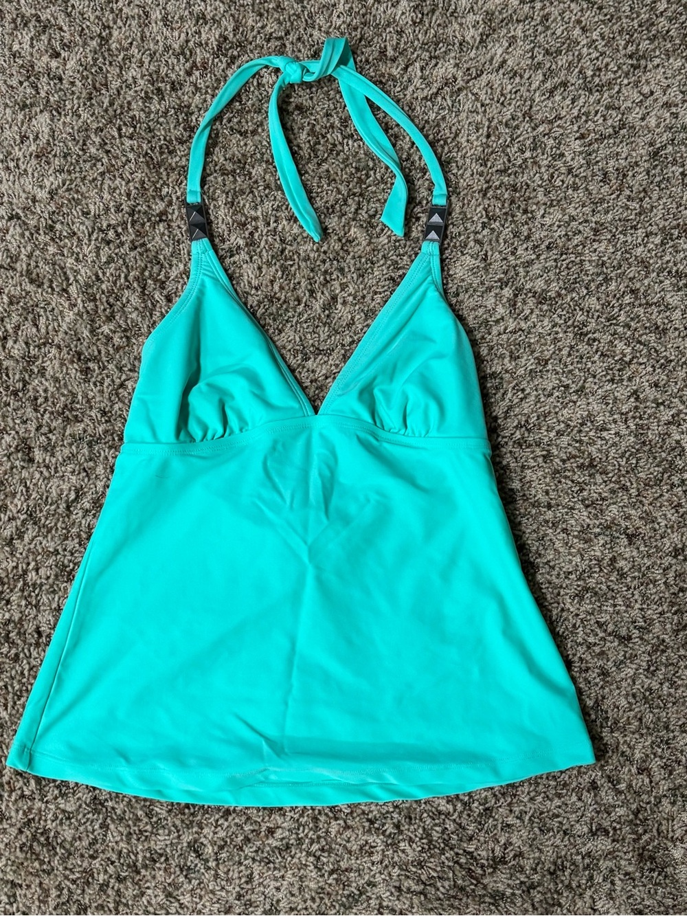 Converse Turquoise Halter Tankini Top